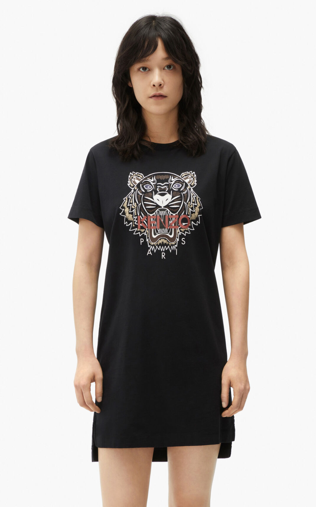 Kenzo Tiger T shirt Vestidos Mujer Negras | 7908631-ZA